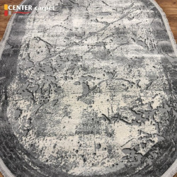Килим ALMIRA 0055B D.Grey/L.Grey овал